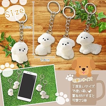 Amazon.co.jp: [TK.tech] トイプードル キーホルダー（4種セット